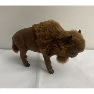 Faux Fur Bison Ornament 5" Animal Native American Cowboy Buffalo Kid Wild West
